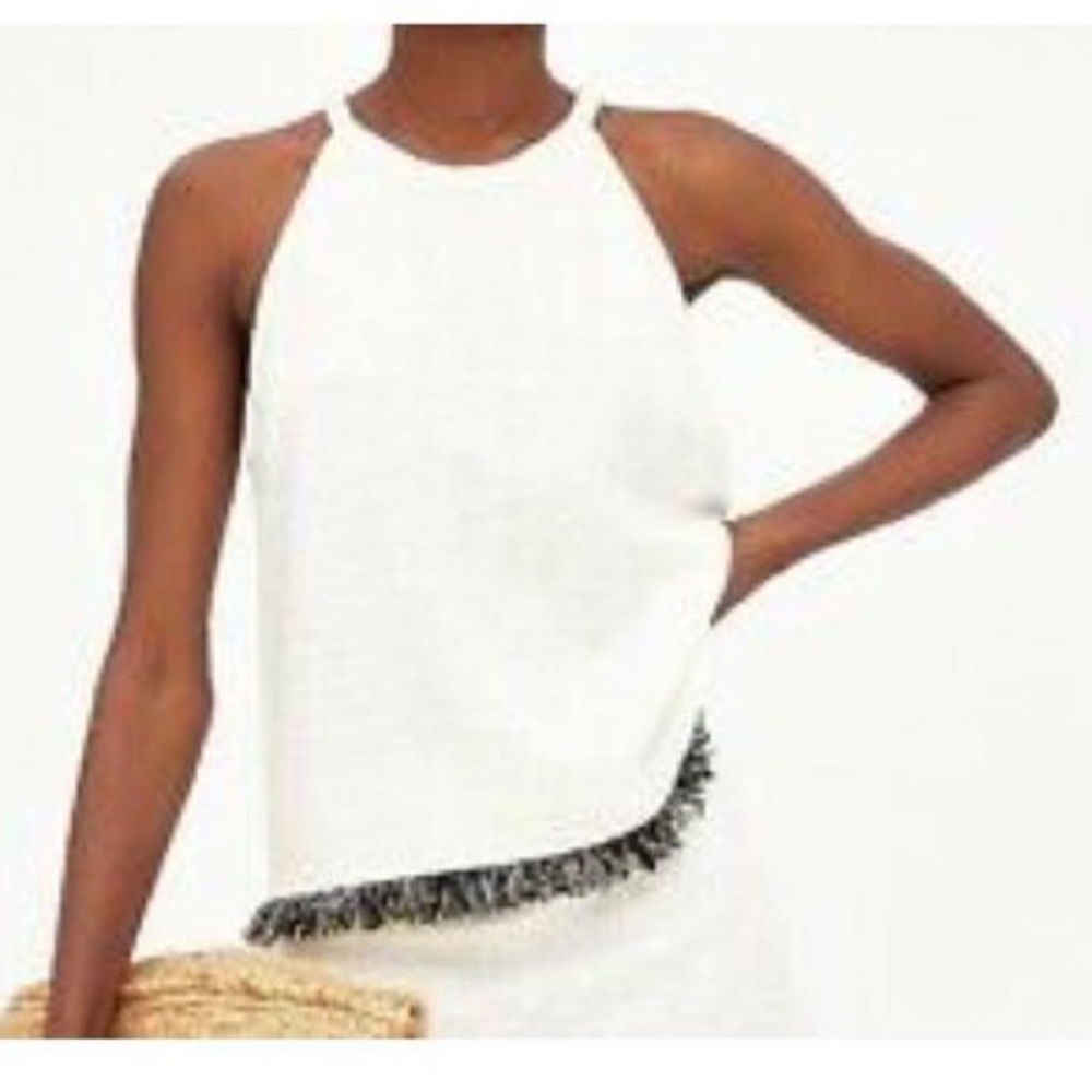 Zara Fringe Crop Top Size S